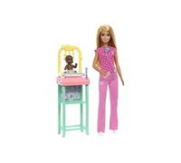 Barbie-Coffret Barbie Pédiatre-Poupée Blonde Et Poupée Bébé - 3 ans+- JCR72