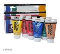 Coffret Peinture acrylique Daler Rowney - Couleurs métallisées - 6 x 75 ml G