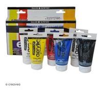 Coffret Peinture acrylique Daler Rowney - Couleurs primaires - 6 x 75 ml G