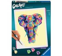 Ravensburger Peinture par numéros CreArt 24x30 cm Éléphant – Adulte Dès 12 ans 28995