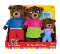 JEMINI | Coffret Peluche Famille Petit Ours Brun Licence Officielle | 3 Peluches : Petit Ours Brun 13 cm, Maman Ours & Papa Ours 19 cm | Dès la Naissance | Idée Cadeau Bébé