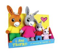 Coffret Peluche Trotro et Famille +/- 15 cm - JEMINI - Trotro, sa maman, son papa et sa petite soeur.