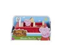 Coffret Peppa Pig : Voiture Rouge En Bois De Peppa Le Cochon 15 Cm Avec 1 Figurine Peppa - Set Jouet Enfant