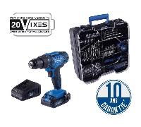 Scheppach Perceuse-visseuse sans fil IXES 20V C-DTB74/1-X — 50 Nm, 1550 tr/min, 74 accessoires