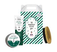 Coffret cadeau pour homme de Monsieur BARBIER | Coiffant & Nourrissant | Naturel, Vegan, Français | Cire coiffante, Baume de Soin & Brosse 2-en-1 barbe et cheveux | Pour une coiffure à toutes épreuves