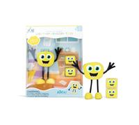 Coffret personnage Alex et cubes lumineux jaunes Glo Pals