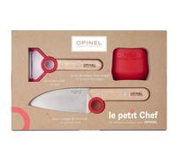 Coffret Petit Chef pour Enfant - Eplucheur + Couteau Chef + Protège-doigts - OPINEL ROUGE