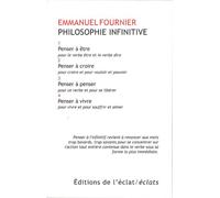 Coffret philosophie infinitive Coffret de 4 volumes - Emmanuel Fournier - Eclat Eds De L' - Coffret - Essai