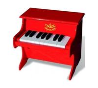 Coffret Piano en Bois Massif Rouge - Jouet Instrument Musique Enfant - Clavier - Set Jeu Enfant avec Carte Tigre