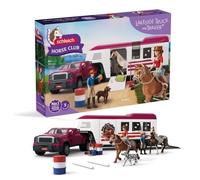 Schleich Camion jumelé avec Grande remorque à Chevaux