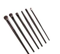 Coffret Pinceaux De Maquillage Et Crayons À Paupières 6 Pièces Le Noir Le noir