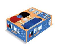 Solar Guitars Coffret Ping Mania – Ça smash à l'apéro ! – 2 raquettes, 2 verres, balle, filet, livre