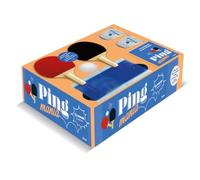 Solar Guitars Coffret Ping Mania – Ça smash à l'apéro ! – 2 raquettes, 2 verres, balle, filet, livre