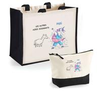 Coffret - PLANETEE - Duo cabas & trousse Aides-Soignants Les Autres vs Moi - jute naturel - DTF HD
