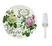 COFFRET PLAT A TARTE AVEC PELLE EN PORCELAINE JARDIN BOTANIQUE, Blanc