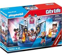 Playmobil Jouet Groupe de Rock 71042 – City Life, 4 personnages, micros et instruments – Dès 4 ans