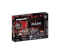 Coffret PLAYMOBIL WWE 71956 Le Ring avec scène d'entrée et accessoires 152 pièces Noir et gris