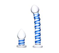Coffret Plug Anal & Dong Pénétration Swirly Bleu