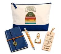 Coffret Pochette Pourquoi Je Perds à la Grenouille | Pochette Coton, Carnet Similicuir, Stylo Bambou, Marque-Page Bois, Porte-Clés Livre | 5 Pièces | Cadeau Passionné Humour Original