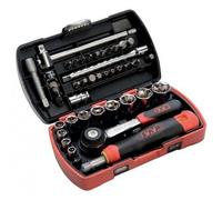 Coffret Pocket Light 39 douilles et accessoires 1/4'' avec éclairage SAM OUTILLAGE