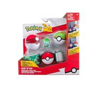 Coffret Pokemon : Ceinture Du Dresseur Avec Faiblo ball Et Poke ball Et Figurine Bulbizarre - Pokeball - Set