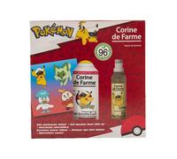 Corine de Farme - Coffret Pokémon : Eau Parfumée 150ml + Gel Douche 2en1 300ml + Serviette Microfibre - Parfum Boisé, Ingrédients Naturels, Peaux Sensibles