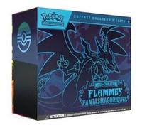 Coffret pokémon dresseur d'elite me02 méga-évolutions - flammes fantasmagoriques carte a collectionner française + 1 carte tigre