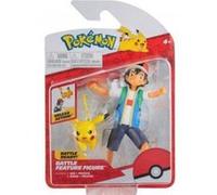Coffret Pokemon Figurine Sacha 12 Cm Avec Pikachu - Figurine Deluxe Action : Fonction De Combat - Pokemon Jaune - Jouet Garcon
