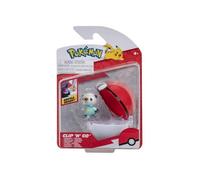 Coffret Pokemon Pokeball - Moustillon Et Sa poké Ball - Pokéball - Clip 'N' Go - Figurine - Set Jouet Garçons + 1 Carte Animaux