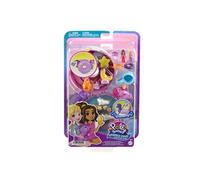 Polly Pocket Coffret Bouée Licorne Sparkle Cove - 2 mini-figurines, 12 accessoires - HKV34