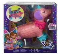 Coffret polly pocket chien + 2 figurines + 26 accessoires - set jouet fille mini monde avec carte offerte - mini poupee