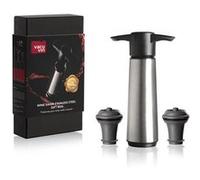 Coffret Cadeau Pompe à Vin Vacuvin Wine Saver Stainless Steel (3 Pièces)