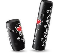Coffret pompe et tire bouchon électrique keith haring - Vacuvin - Noir - Plastique
