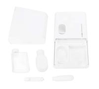 Coffret portable de dentifrice pour soins bucco-dentaires, rasoir, barbe, kit de voyage, boîte de rangement pour articles de toilette, matériau ABS compact et léger 11,3 x 9,7 x 4 (Ensemble de soins