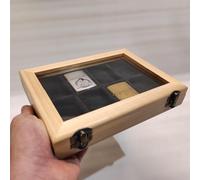 Coffret porte briquets 8 ZIPPO vitrine pour briquets de collection ZIPPO ST DUPUNT (bois clair)