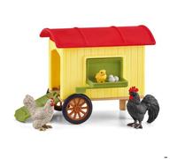Schleich Poulailler mobile 42572 – Farm World – Coffret 5 pièces – Dès 3 ans