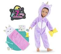 Corolle Coffret poupée mannequin Luna Pyjama Party 28 cm, 7 accessoires, dès 4 ans