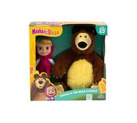 Coffret poupée et peluche - MASHA AND THE BEAR - Masha 12 cm et Michka 20 cm - a partir de 3 ans - MHA21