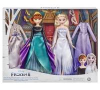Coffret Poupee Reine des neiges II : Anna et Elsa Tenues royales pour Disney - Set Collection 2 Poupee Mannequin 4 Tenues avec Carte