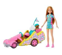 Coffret Poupée Stacie - Barbie - Voiture de Kart - Chiens - Accessoires - Autocollants