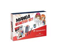 Coffret pour apprendre à dessiner les mangas - Feutres + bloc + modèles - Faber-Castell - Clairefontaine