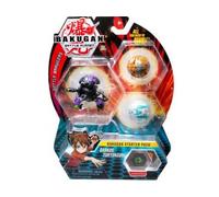 Coffret pour Bakugan 3 Boules - Pack demarrage darkus turtonium (Brune Blanche Noire)- Set Battle Planet avec 1 Carte - Nouveaute