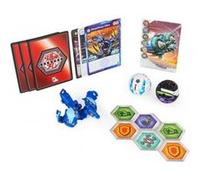 Coffret pour bakugan - pack de démarrage serpillious ultra auratoa ninjiton : 3 boules (bleu blanche noire) - set geogan rising serie 3 + 1 carte tigre