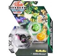 Coffret pour bakugan - pack de démarrage serpillious ultra colossus neo dragonoid : 3 boules (noir verte jaune) - set evolutions serie 4 + 1 carte tigre