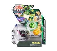 Coffret pour Bakugan - Pack de démarrage serpillious Ultra Colossus Neo dragonoid : 3 Boules (Noir Verte Jaune) - Set Evolutions Serie 4 et Carte Tigre