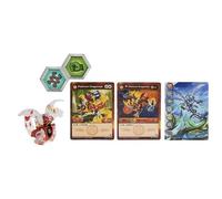 Coffret pour Bakugan - Pack Evolutions dragonoid : Boule Transparente et Rouge Figurine avec Carte Tigre - Platinum série 4 - Jouet garçon