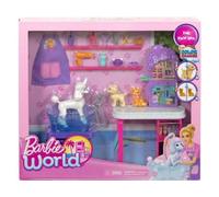 Coffret pour Barbie animalerie/Spa des Animaux + 2 Chiens + Chat + Accessoires - métier - Set 16 Pieces + Carte Animal