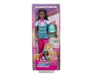 Coffret pour Barbie Cavaliere : poupée Mannequin + Accessoire - Set Jouet Fille Collection Centre equestre et Carte Animal