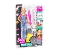 Coffret pour Barbie Emoji Style : Comprend 1 poupée 3 Habits et des décalcos + Accessoires - Set Poupee Mannequin avec Carte Animal