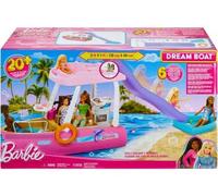 Coffret pour Barbie Grand Bateau avec Piscine : 110 cm - 22 pièces - Set Jouet Fille avec Carte Animal